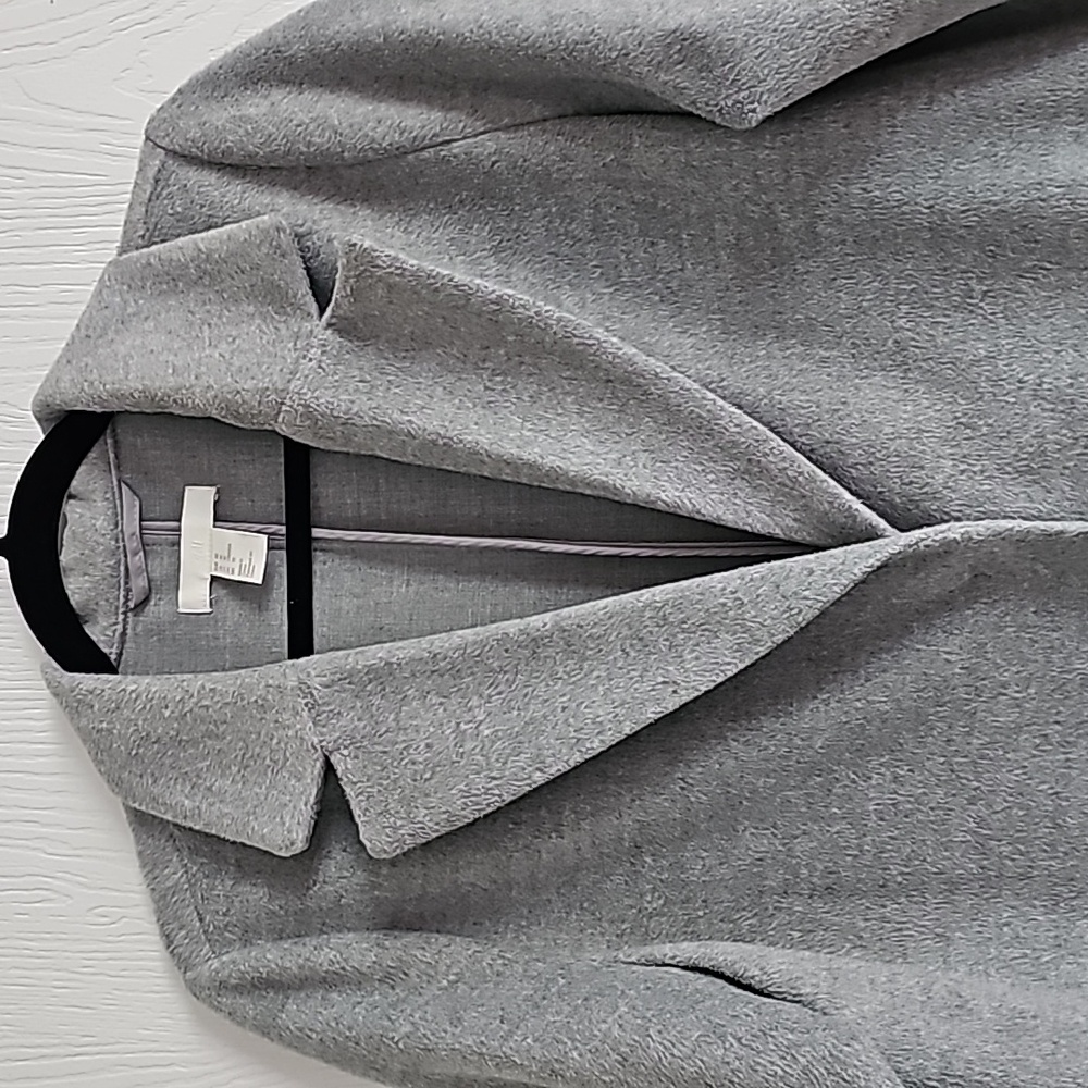 Gray Button Front Long Jacket - image 3